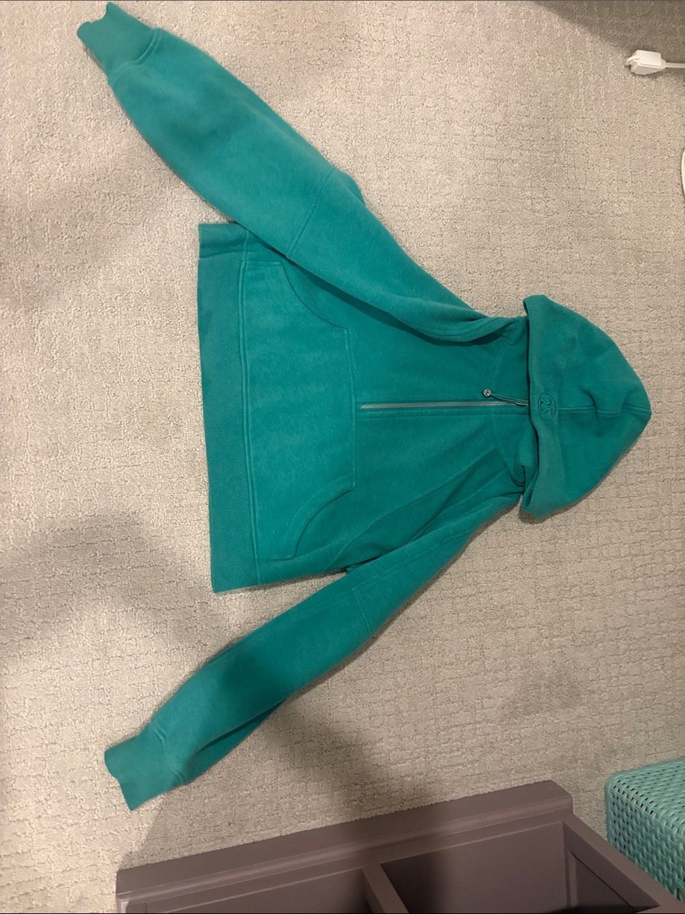 lululemon athletica Teal Hooded Teddy Jacket